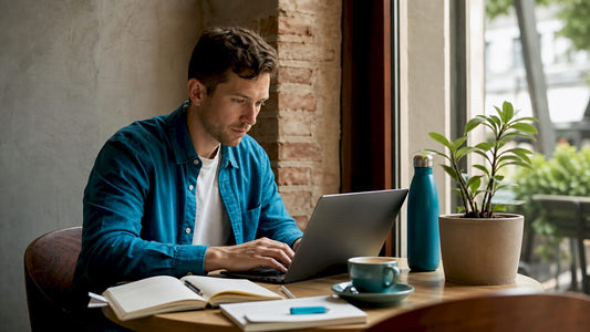 Freelancer managing client data with CRM system
