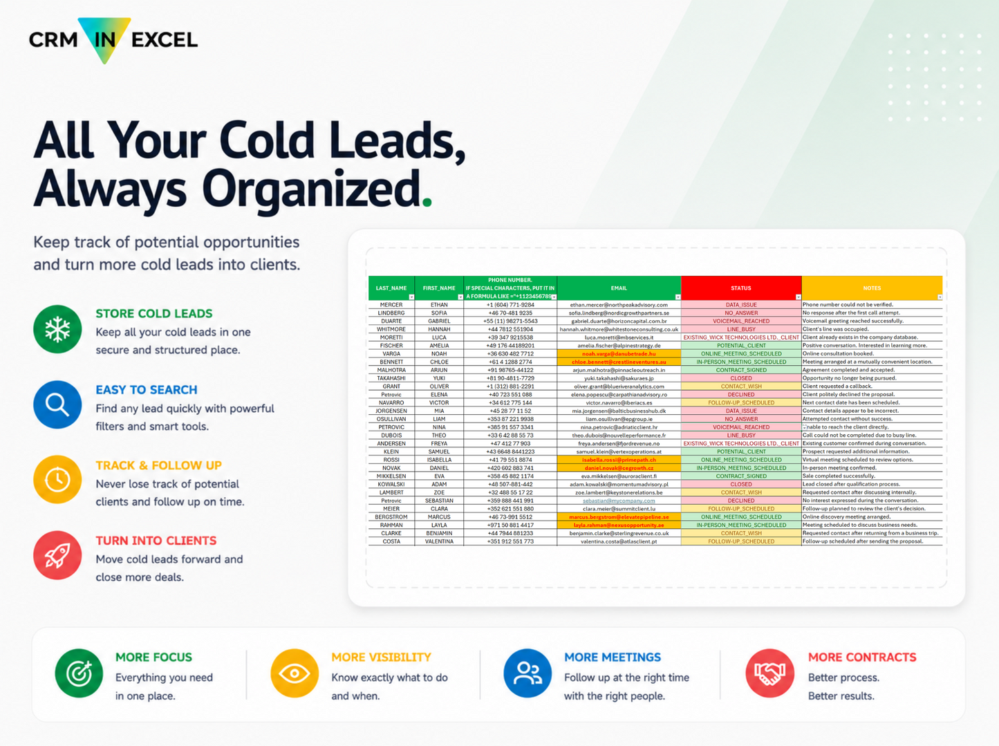 CRM in Excel for Windows