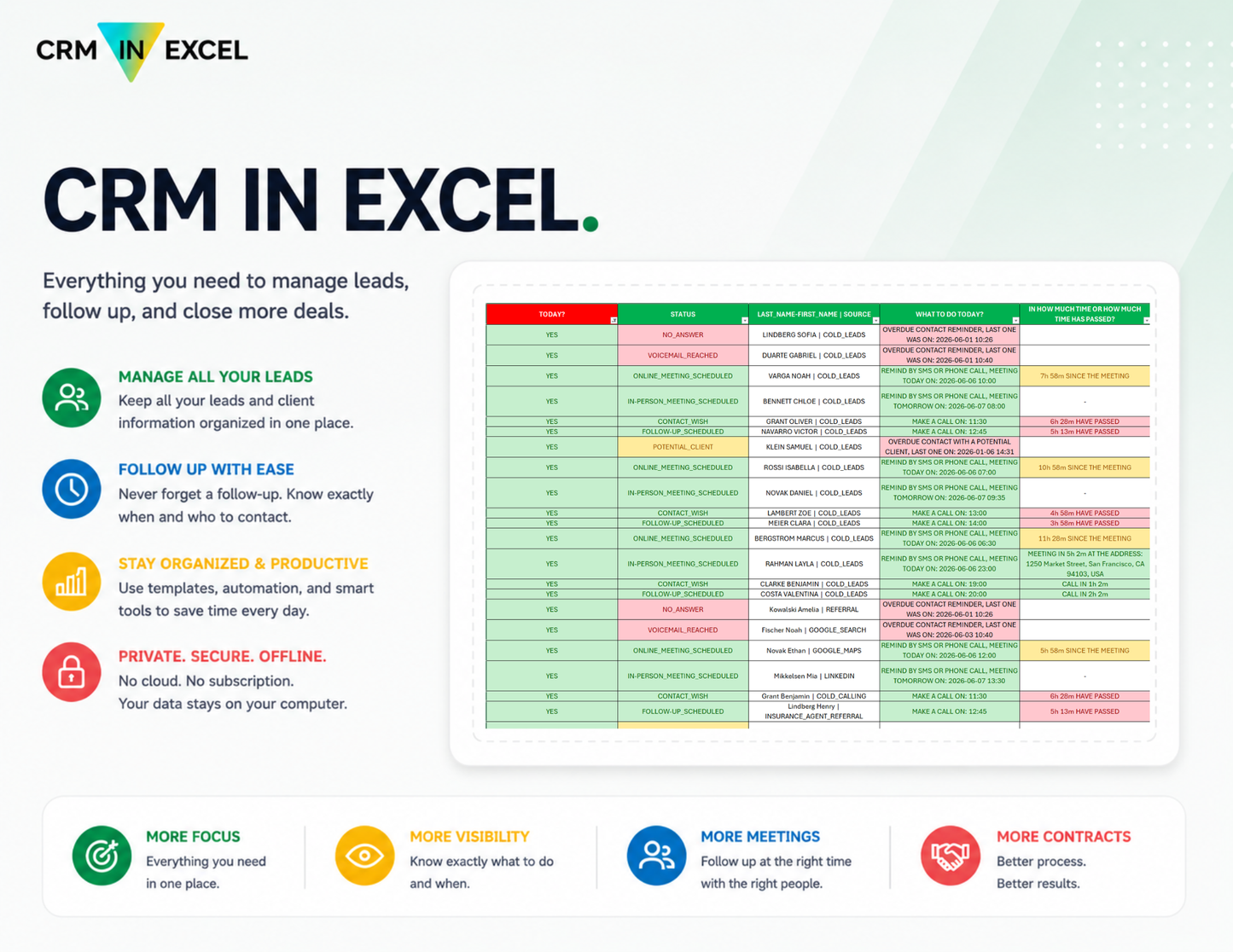CRM in Excel for Windows