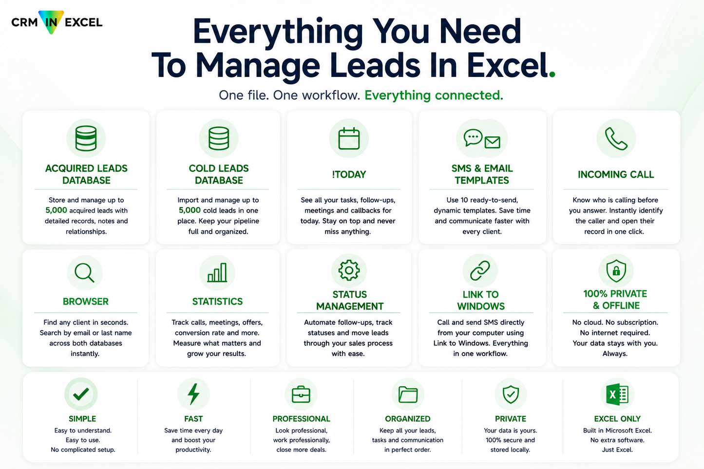 CRM in Excel for Windows